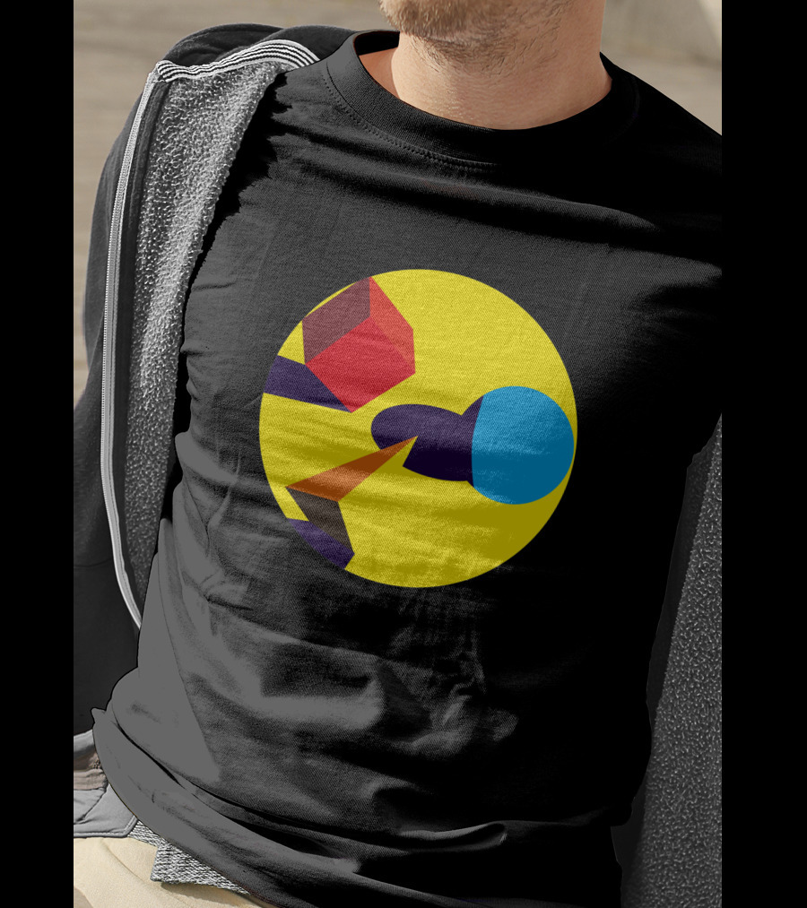 Bauhausian Forms Abstract Geometry 704928 Yellow Circle T-Shirt