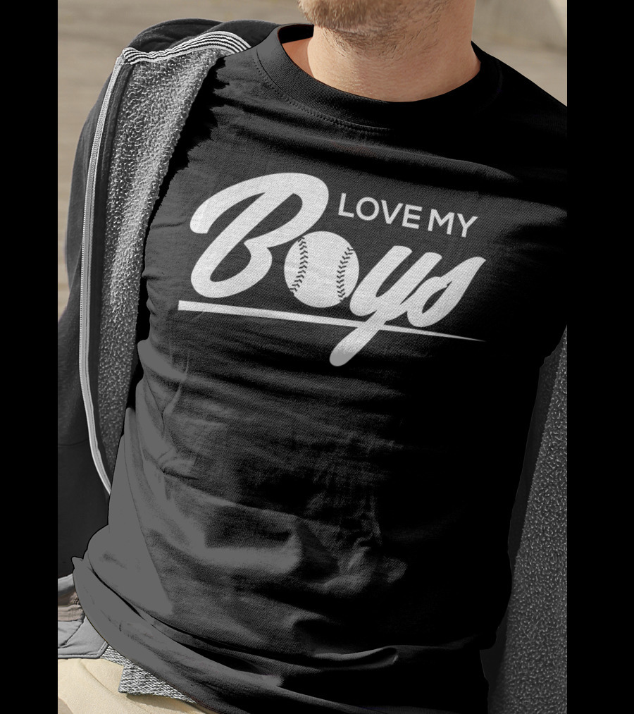 Father Mother Love My Boys Baseball Softball T-Shirt