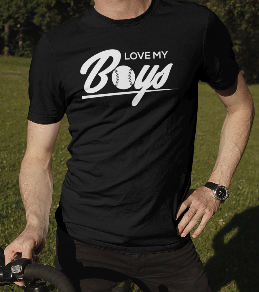 Father Mother Love My Boys Baseball Softball T-Shirt