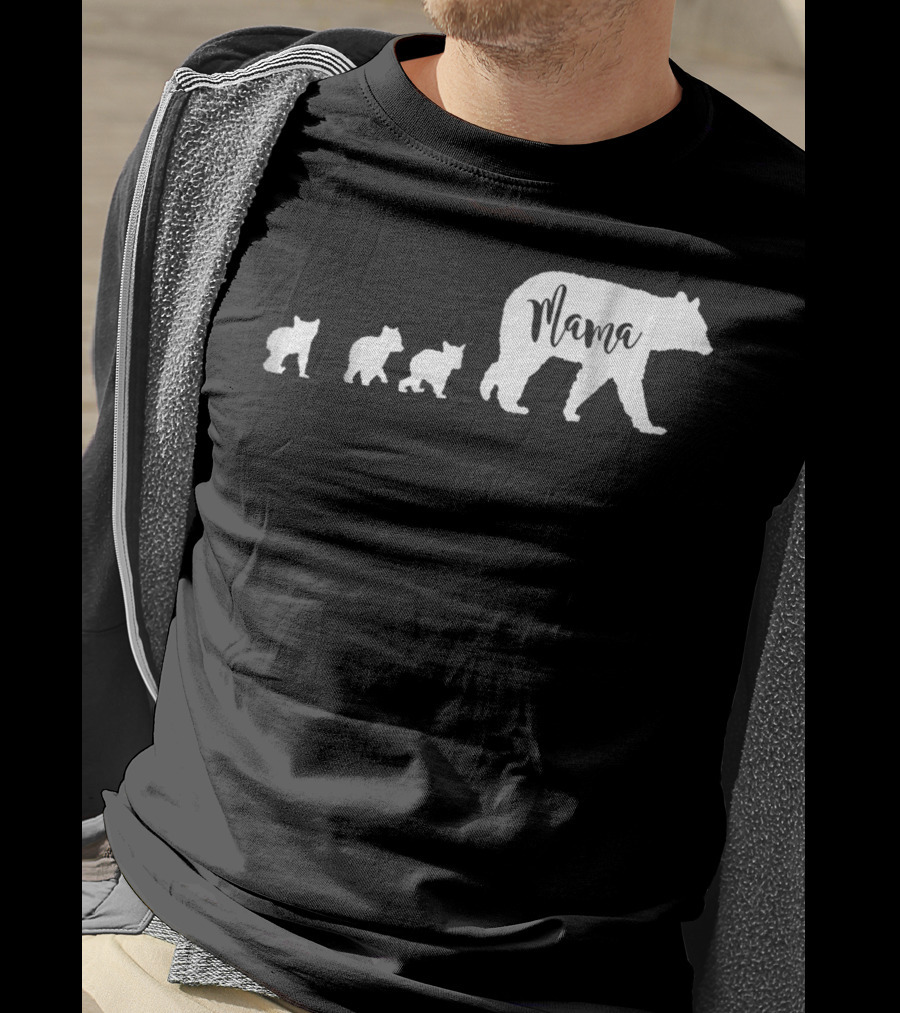 Mama Bear Mom With Three Cubs T-Shirt