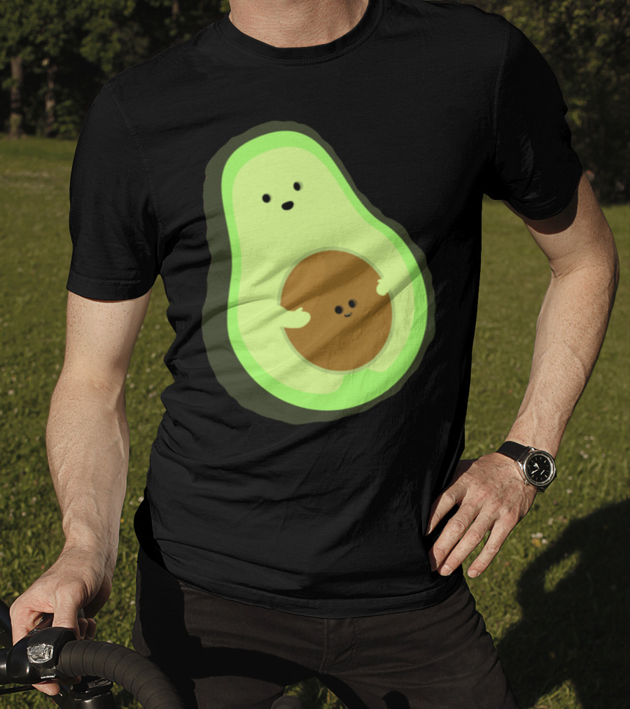 Cute LOL Avocado Pregnant Mom With Baby Seed T-Shirt