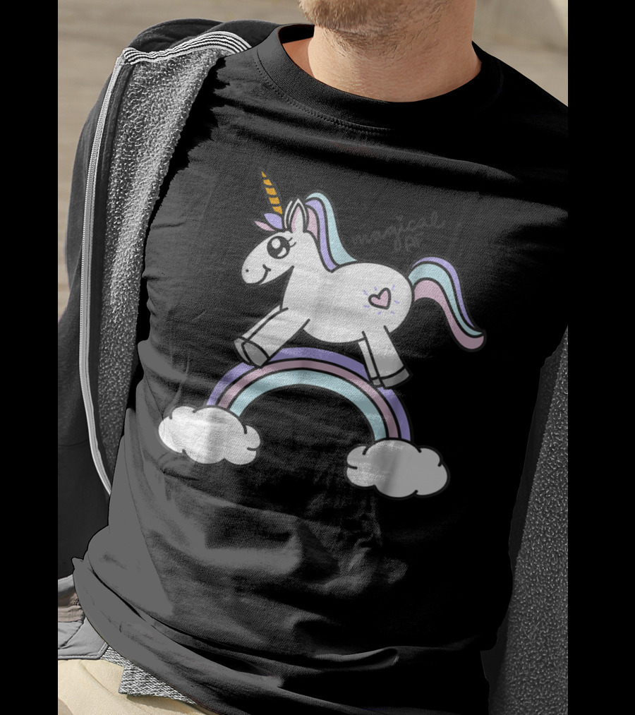 Magical AF Unicorn Mom Funny Unicorn With Rainbow And Clouds T-Shirt