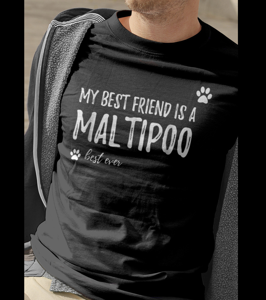 My Best Friend Is A Maltipoo Best Ever Maltipoo Mom Dog Lover Friend Funny Dog Mom Idea13 T-Shirt