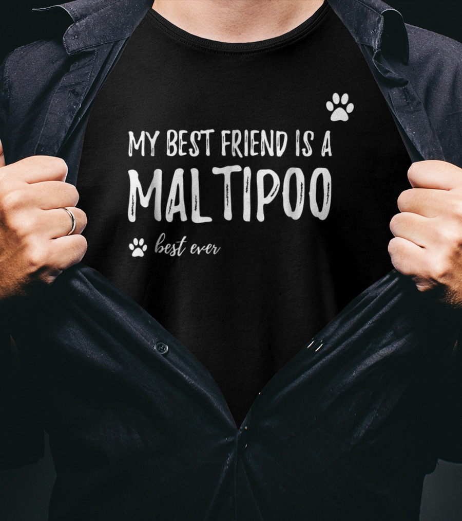 My Best Friend Is A Maltipoo Best Ever Maltipoo Mom Dog Lover Friend Funny Dog Mom Idea13 T-Shirt