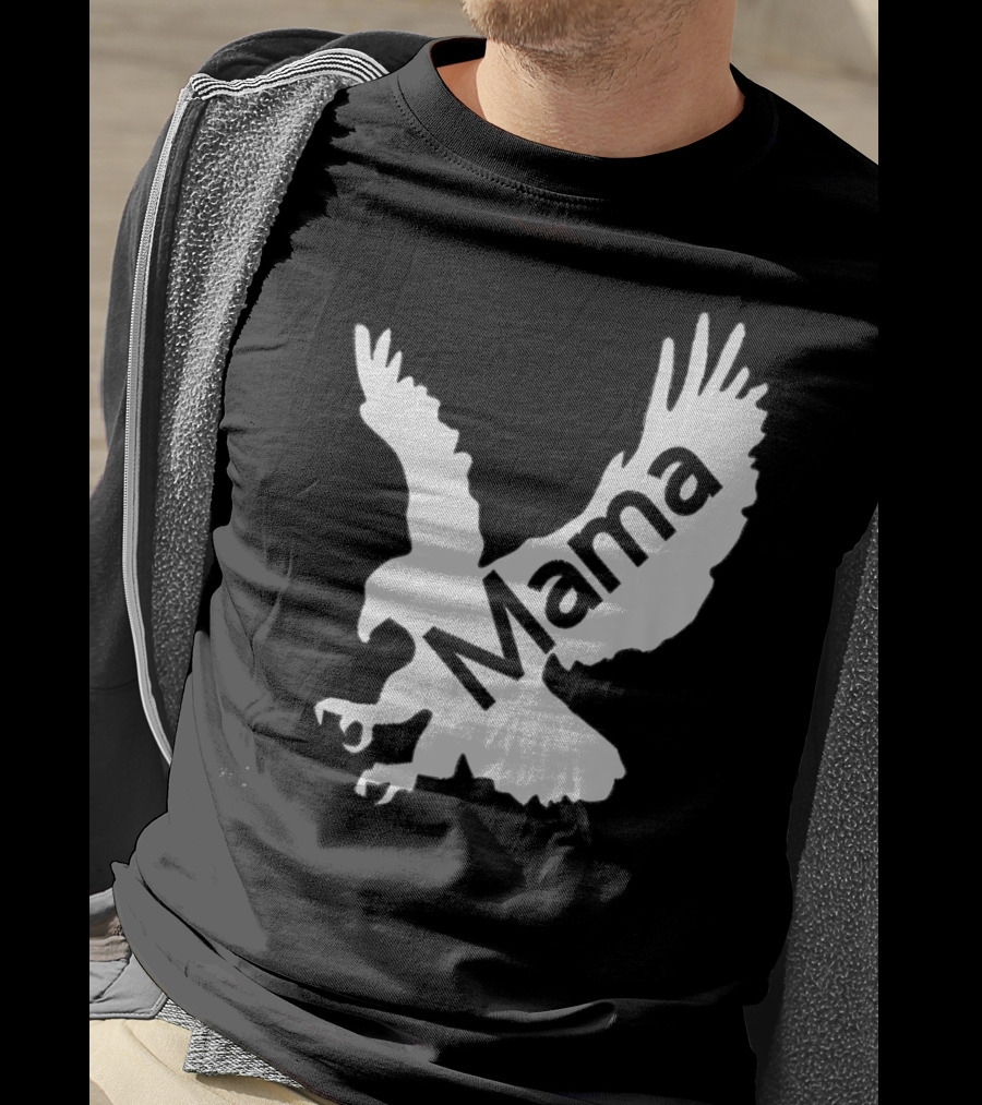 Mama Hawk Eagle Protective Mom Dark T-Shirt