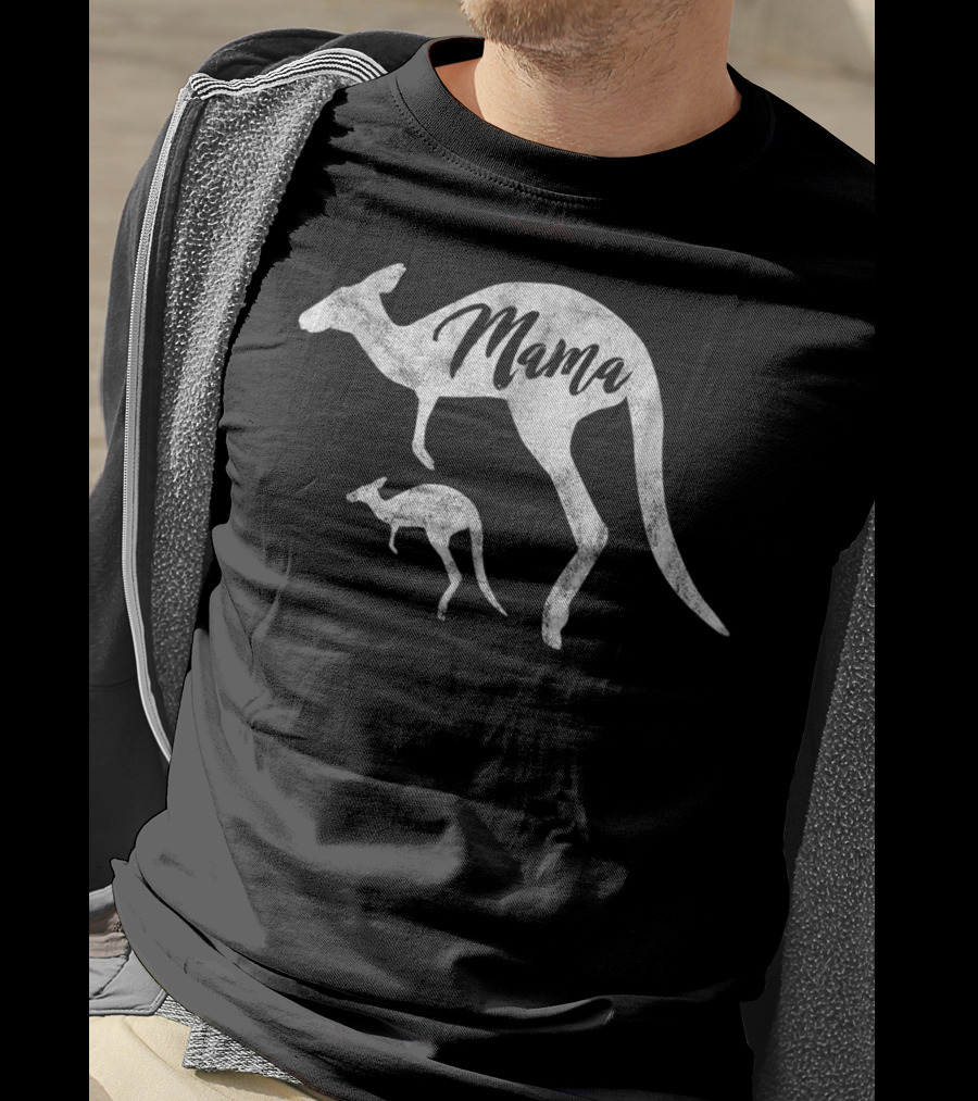 Mama Kangaroo Australia Mother And Baby T-Shirt