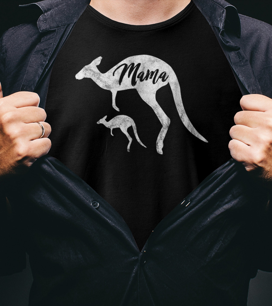 Mama Kangaroo Australia Mother And Baby T-Shirt
