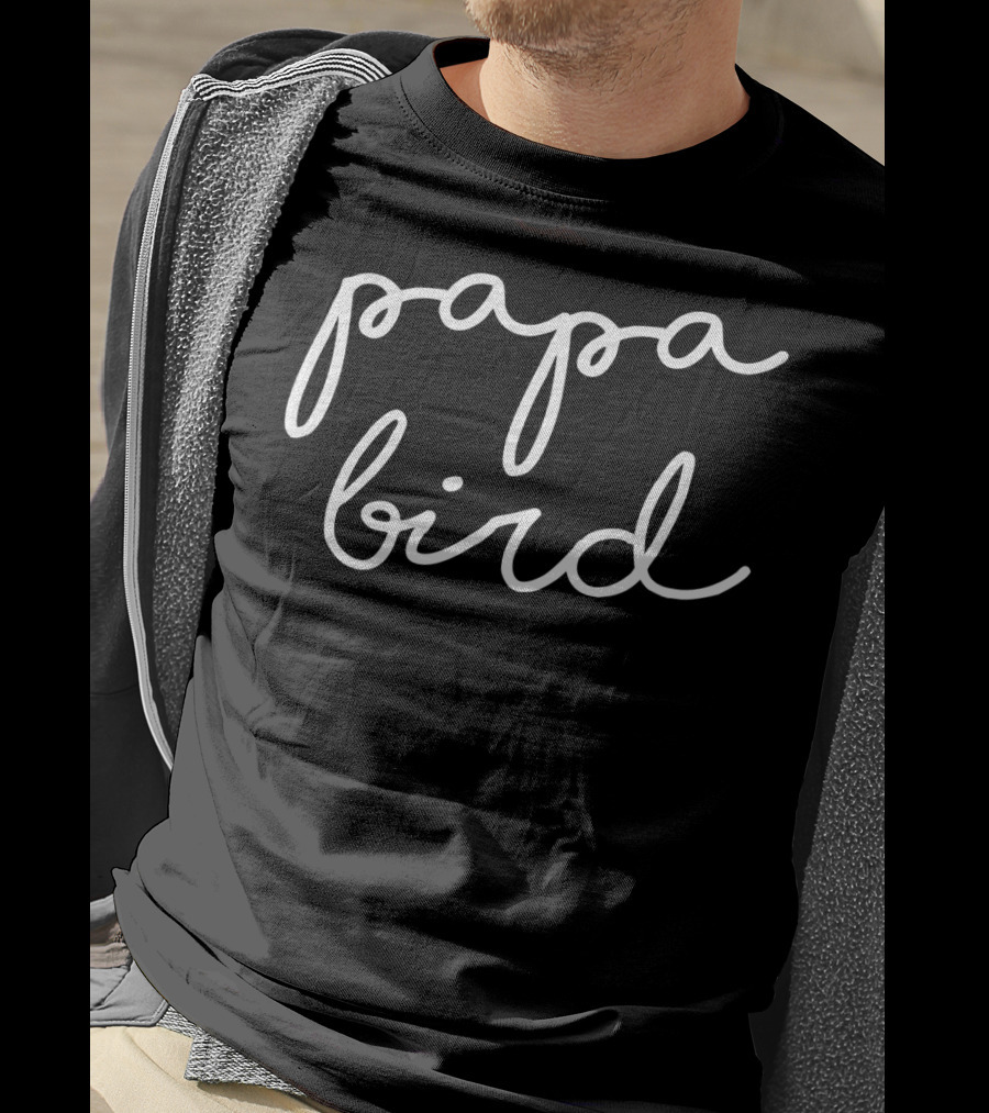 Mens Papa Bird Funny Dad T-Shirt