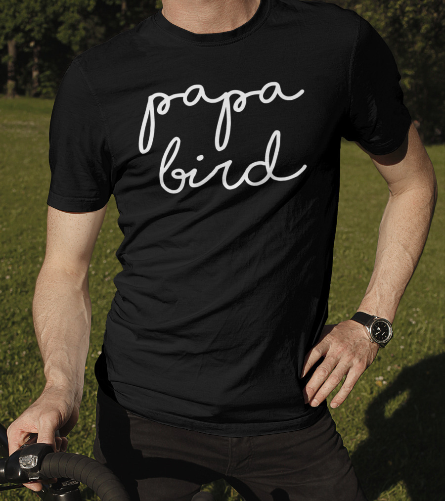 Mens Papa Bird Funny Dad T-Shirt
