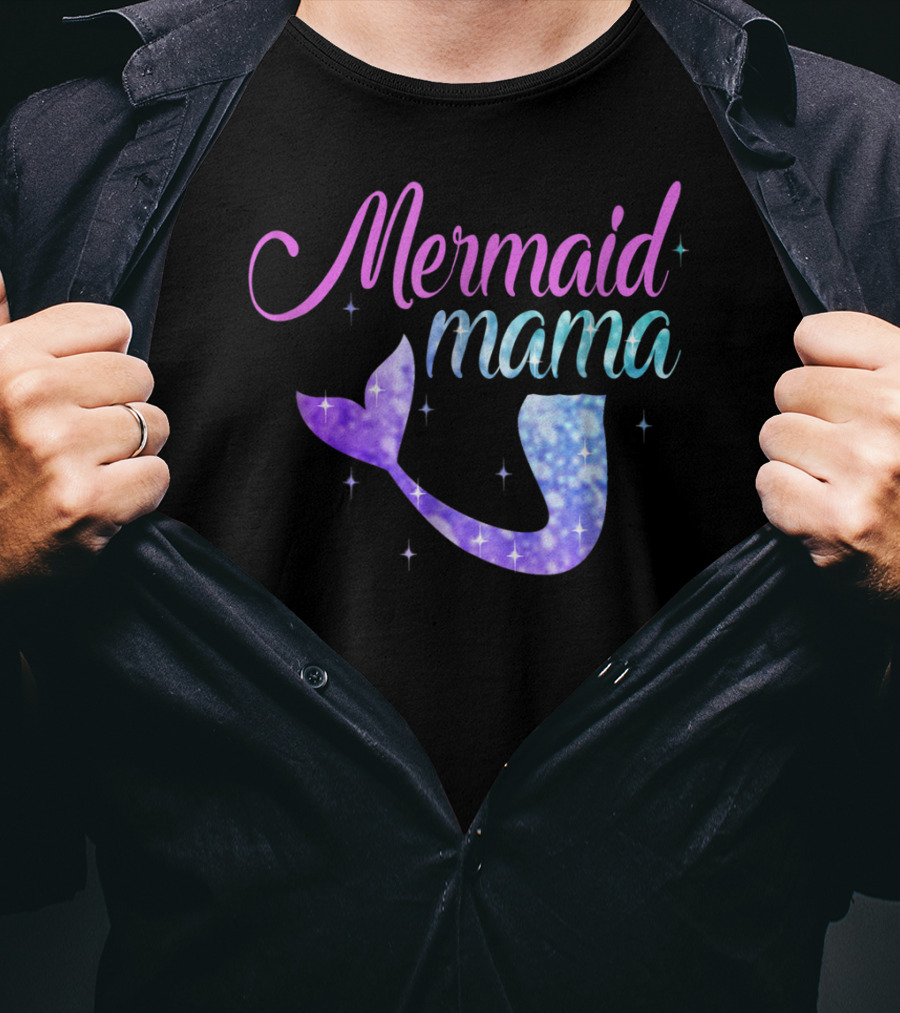 Mermaid Mama Sparkling Tail T-Shirt