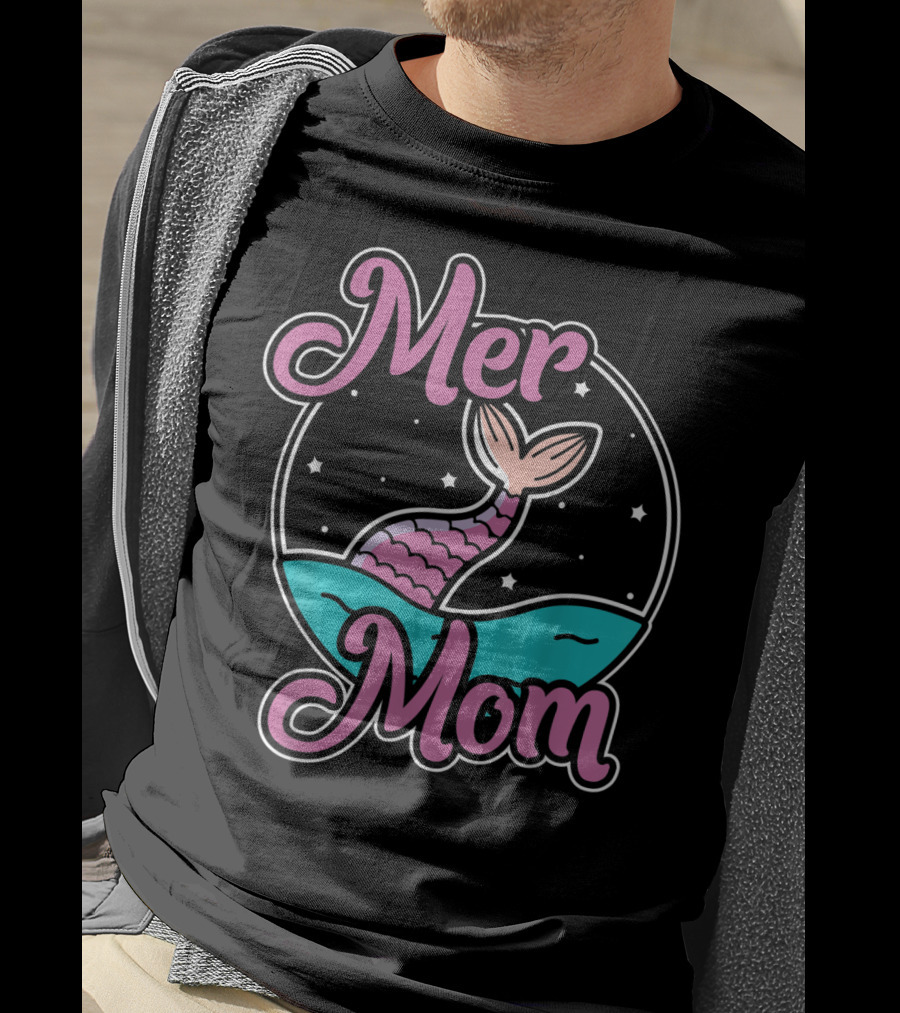 Mer Mom Mermaid Mother Awesome Mer T-Shirt