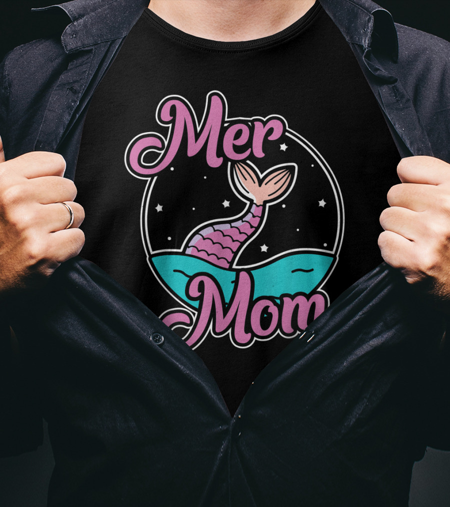 Mer Mom Mermaid Mother Awesome Mer T-Shirt