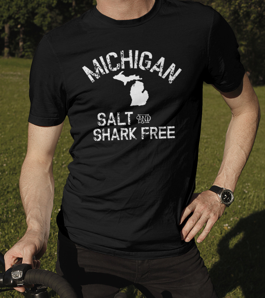 Michigan Great Lakes Salt And Shark Free T-Shirt