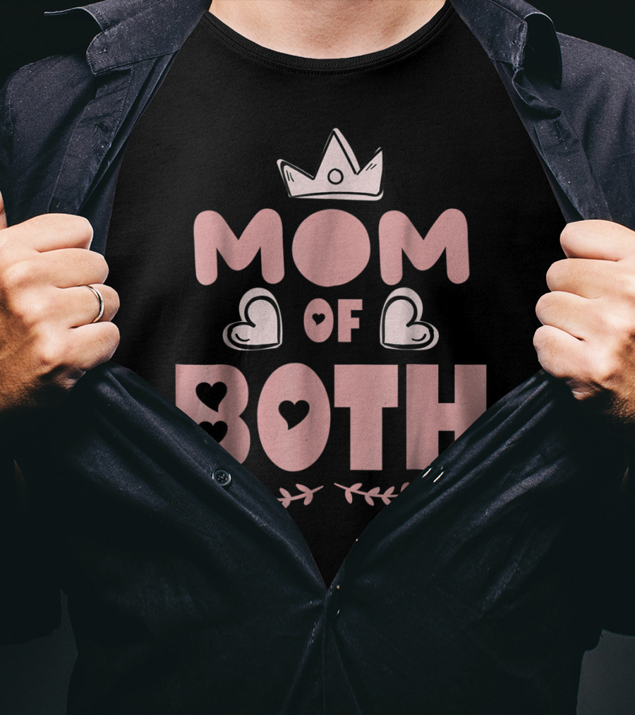 Mom Of Both Heart And Crown T-Shirt