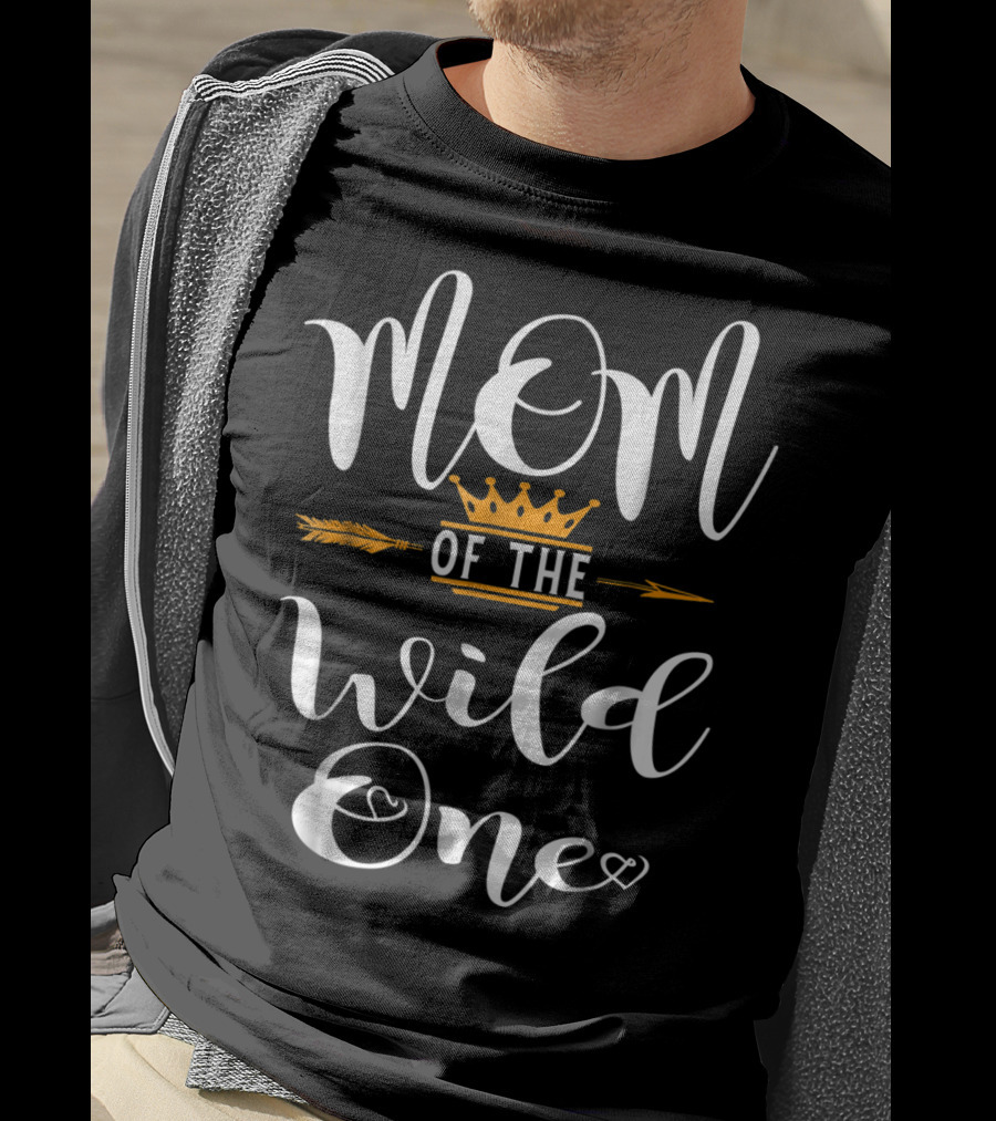 Mom Of The Wild One Arrow And Crown 1st Birthday Party T-Shirt