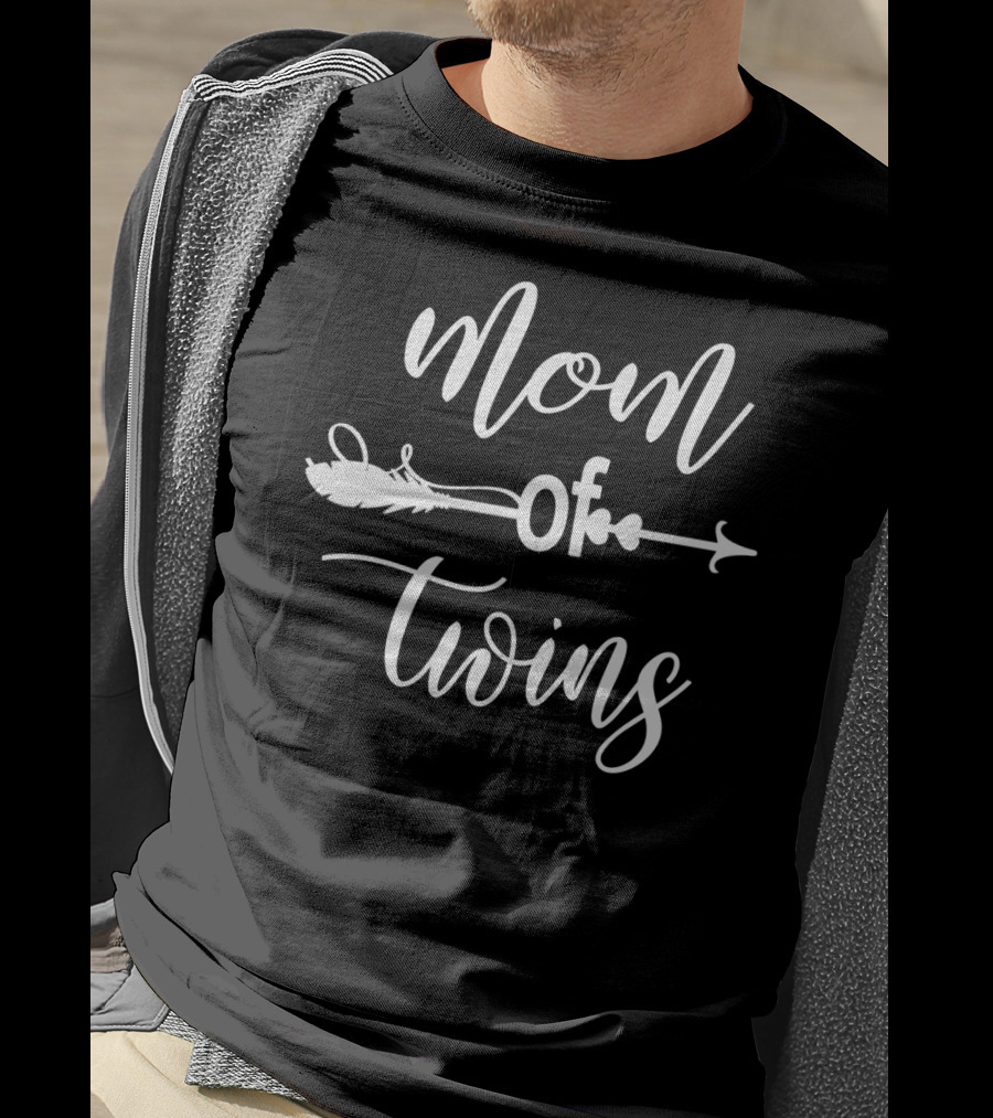 Mom Of Twins Cool Arrow Premium T-Shirt