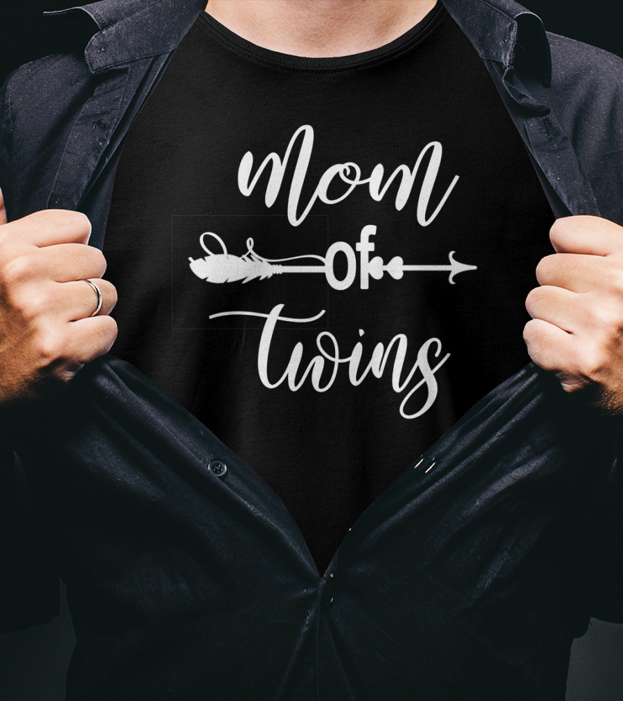 Mom Of Twins Cool Arrow Premium T-Shirt