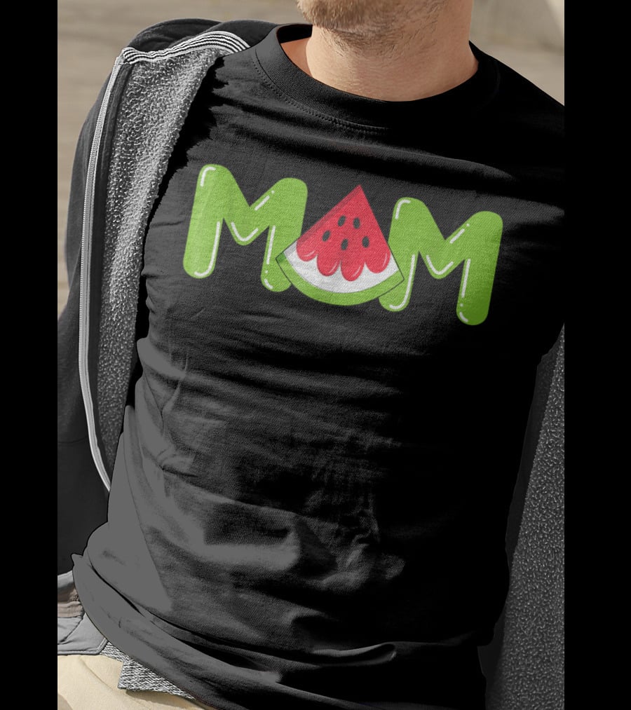 Mom Watermelon Tropical Summer Fruit Mother T-Shirt