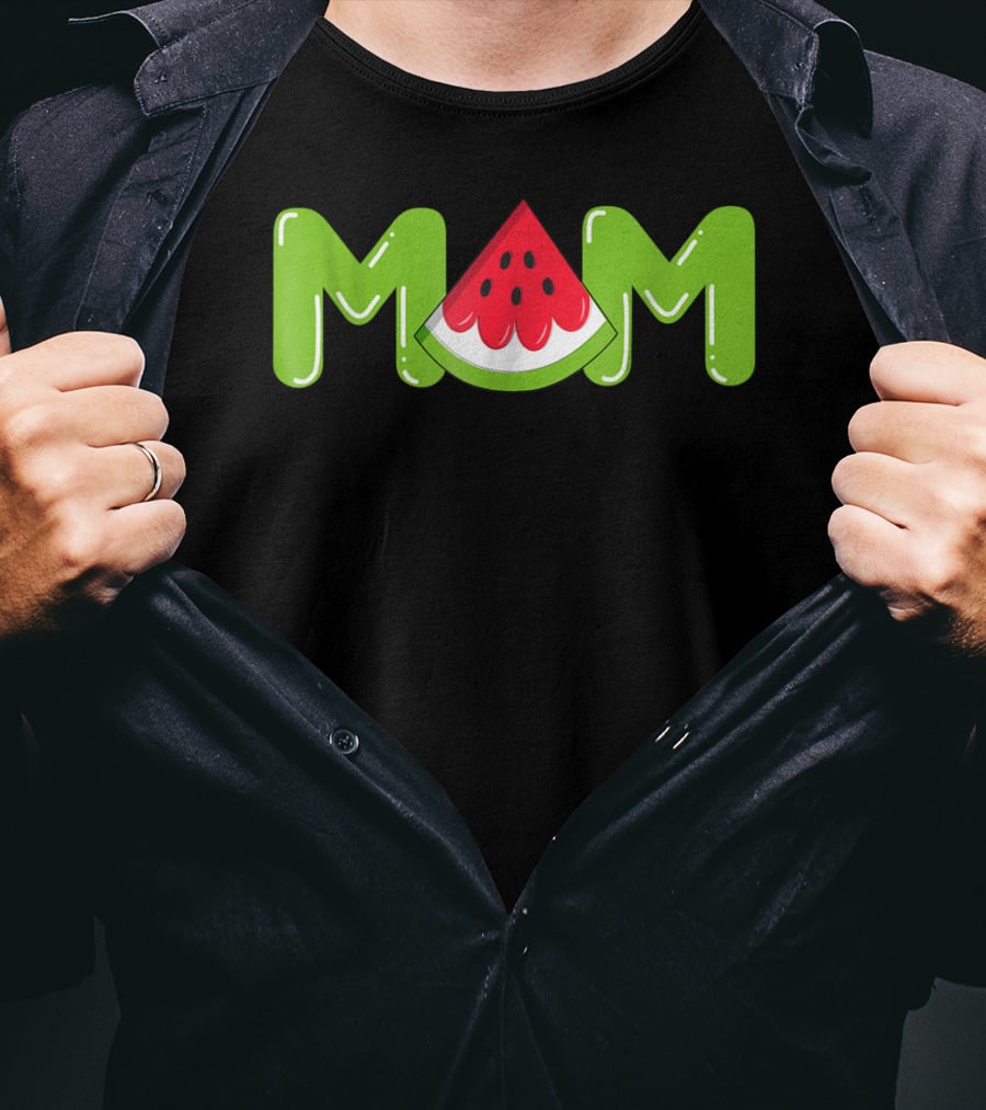 Mom Watermelon Tropical Summer Fruit Mother T-Shirt