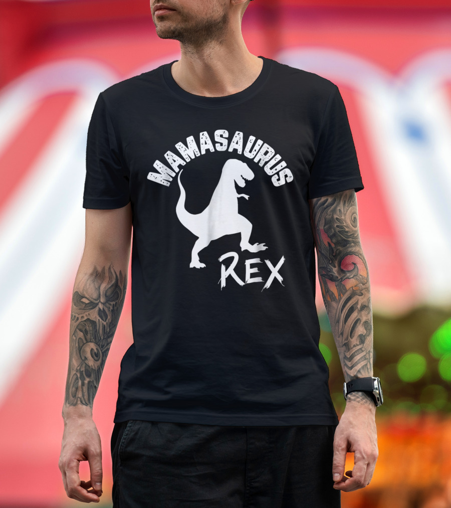 Mamasaurus Rex Cute Dinosaur Funny Mothers T-Shirt