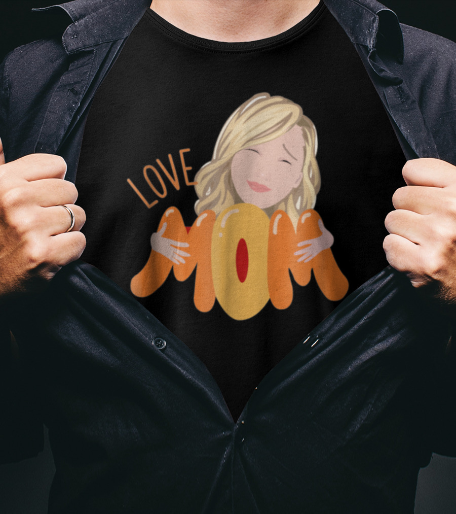 LOVE MOM Mothers Day Custom Personalized Selfie Emoji T-Shirt