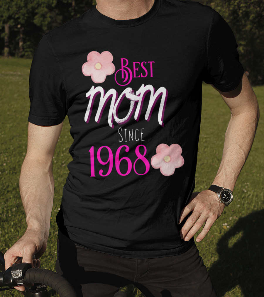 Best Mom Since 1968 Momiversary Flowers Mother's Day T-Shirt