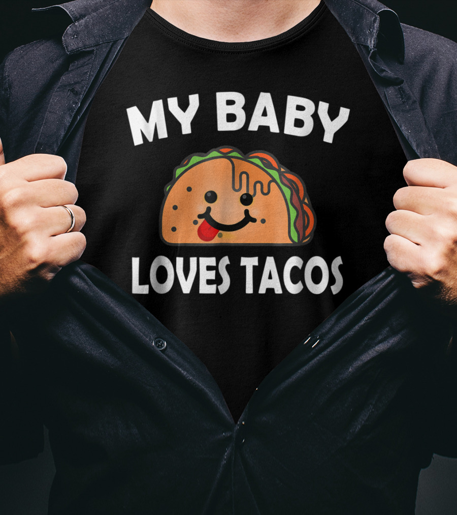 My Baby Loves Tacos Cute Pregnant Mom T-Shirt