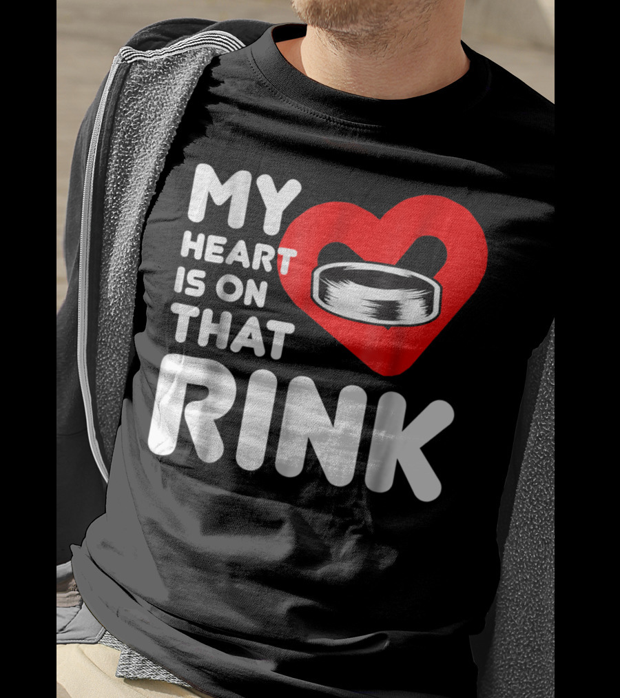My Heart Is On That Rink Hockey Wife League T-Shirt