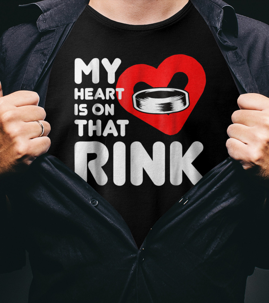 My Heart Is On That Rink Hockey Wife League T-Shirt