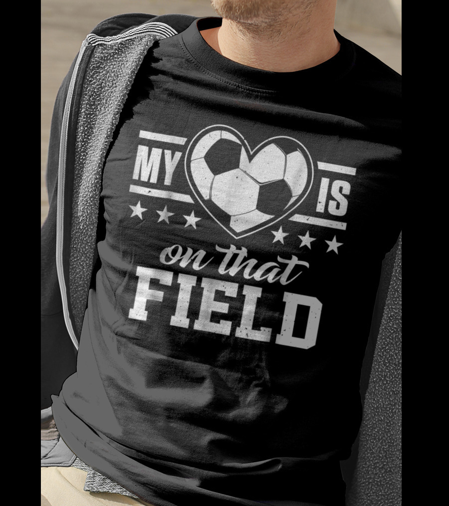 My Heart Soccer Field Stars T-Shirt