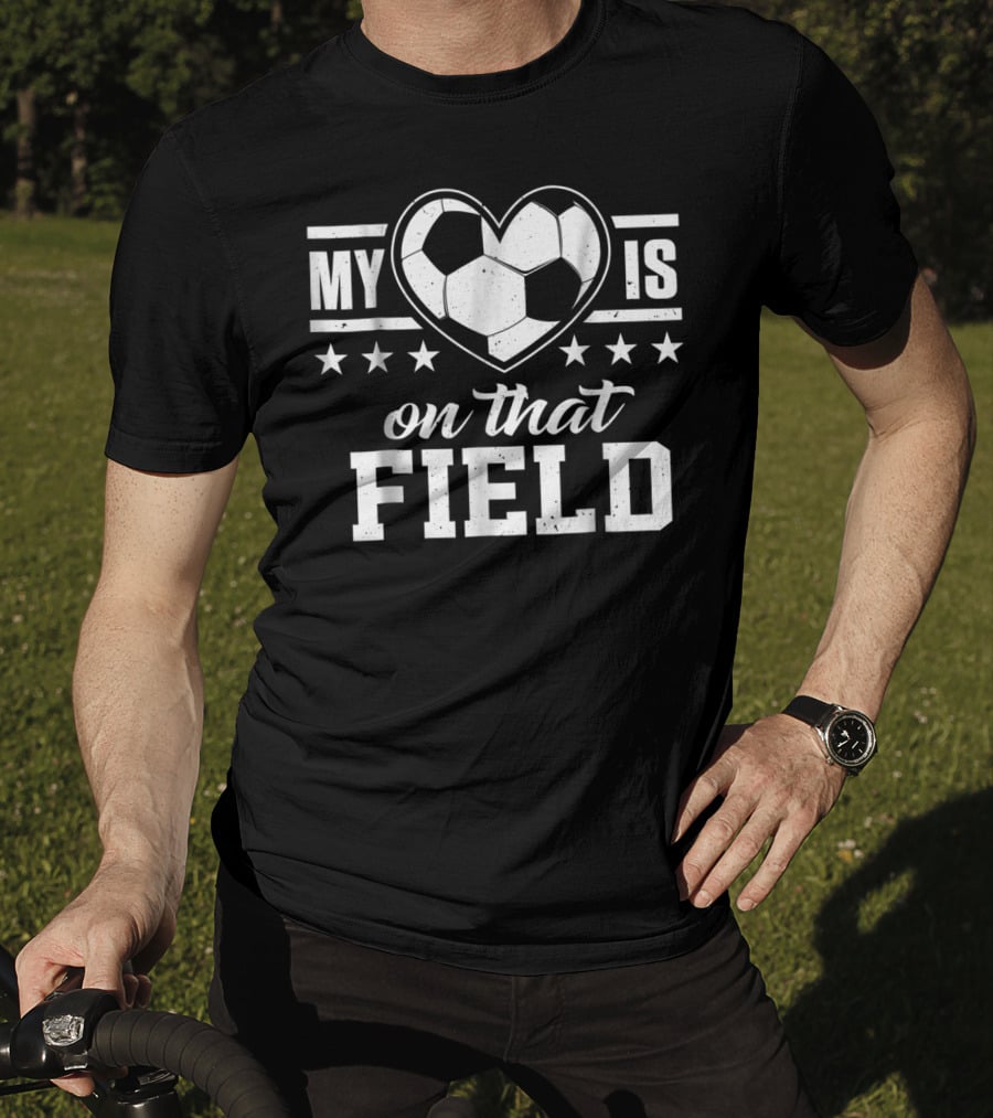 My Heart Soccer Field Stars T-Shirt