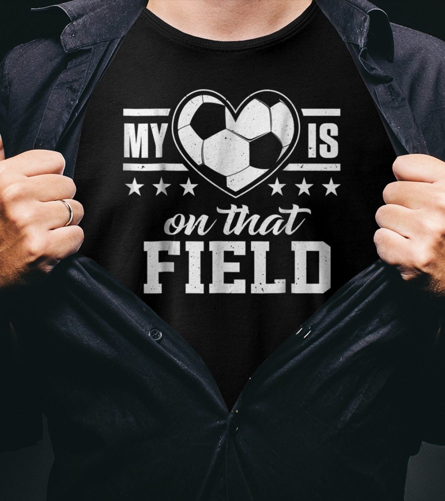 My Heart Soccer Field Stars T-Shirt