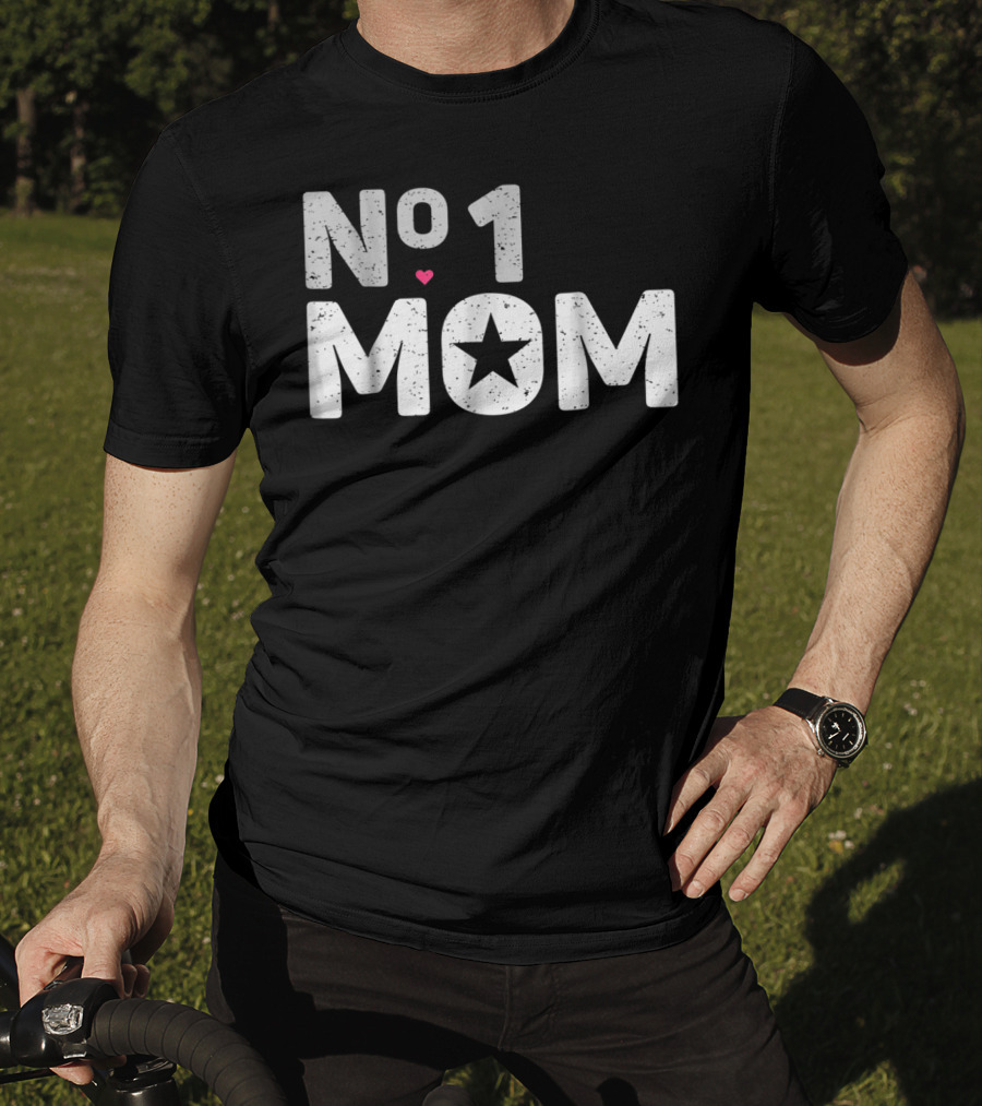 NO 1 Mom Star Heart T-Shirt