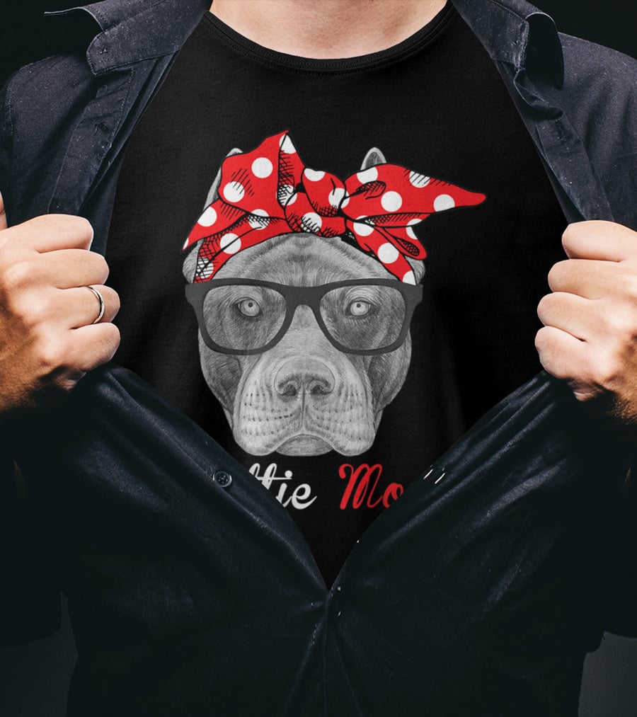Pittie Mom Pitbull Dog Lovers Mothers Day T-Shirt
