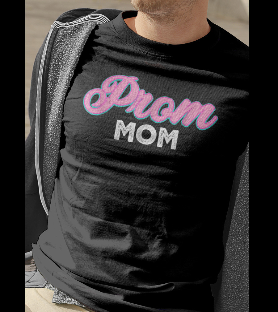 Prom Mom Pink And White T-Shirt