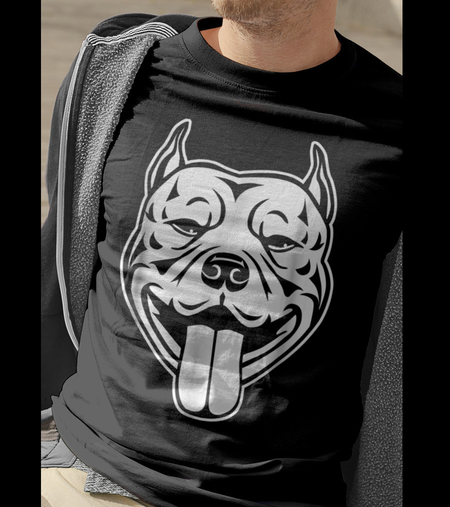 Pitbull Terrier Head For Pittie Moms Dads Kids43 T-Shirt