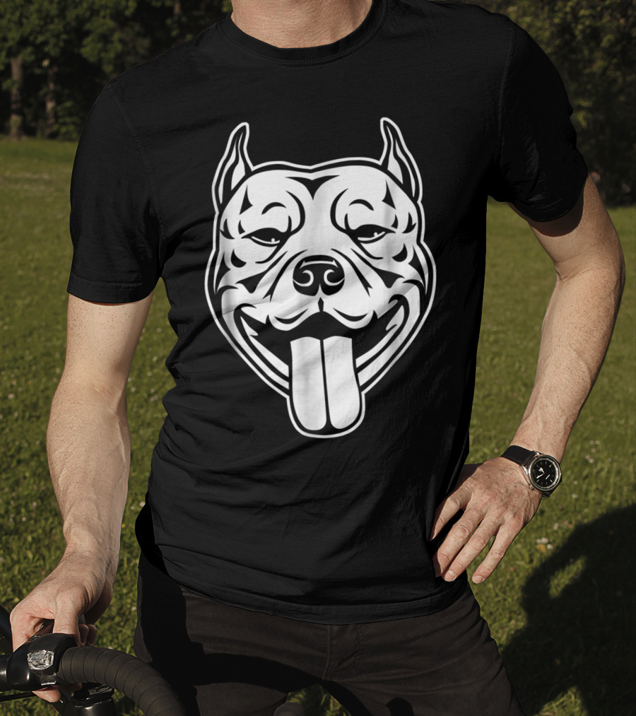 Pitbull Terrier Head For Pittie Moms Dads Kids43 T-Shirt