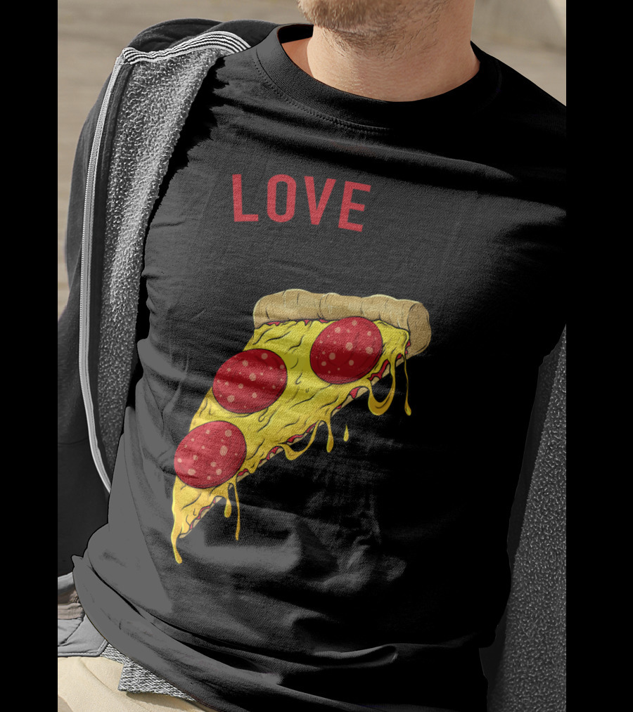 LOVE AT FIRST SLICE Pizza Men Girls Mom And Baby68 T-Shirt
