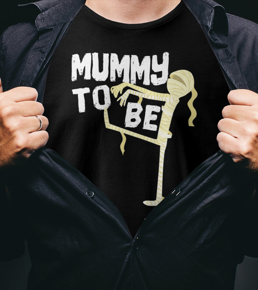 Mummy To Be Pregnancy Halloween First Time Mom Reveal Baby Shower60 T-Shirt