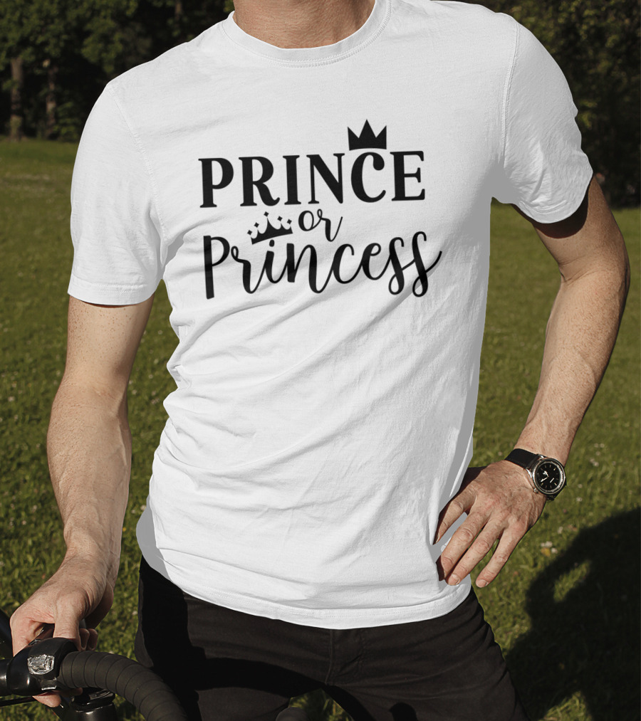 Prince Or Princess Gender Reveal Dad Cute91 T-Shirt