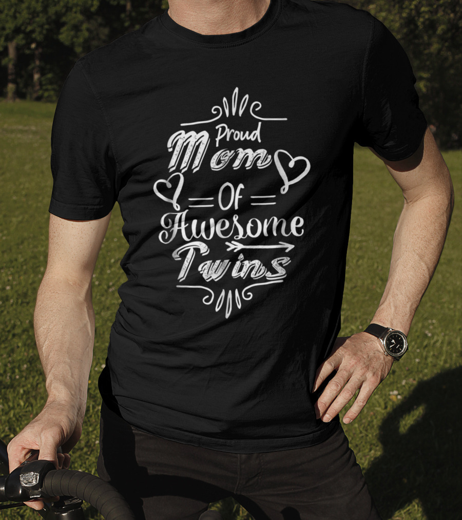 Proud Mom Of Awesome Twins T-Shirt