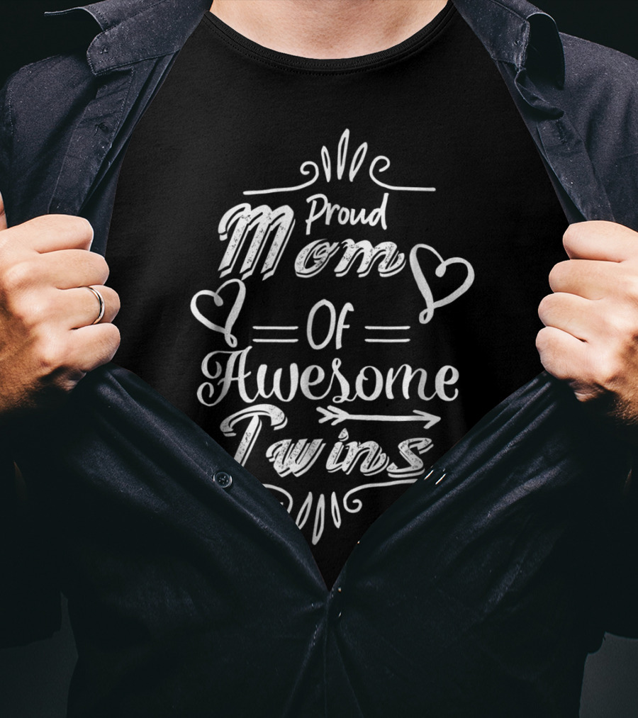 Proud Mom Of Awesome Twins T-Shirt
