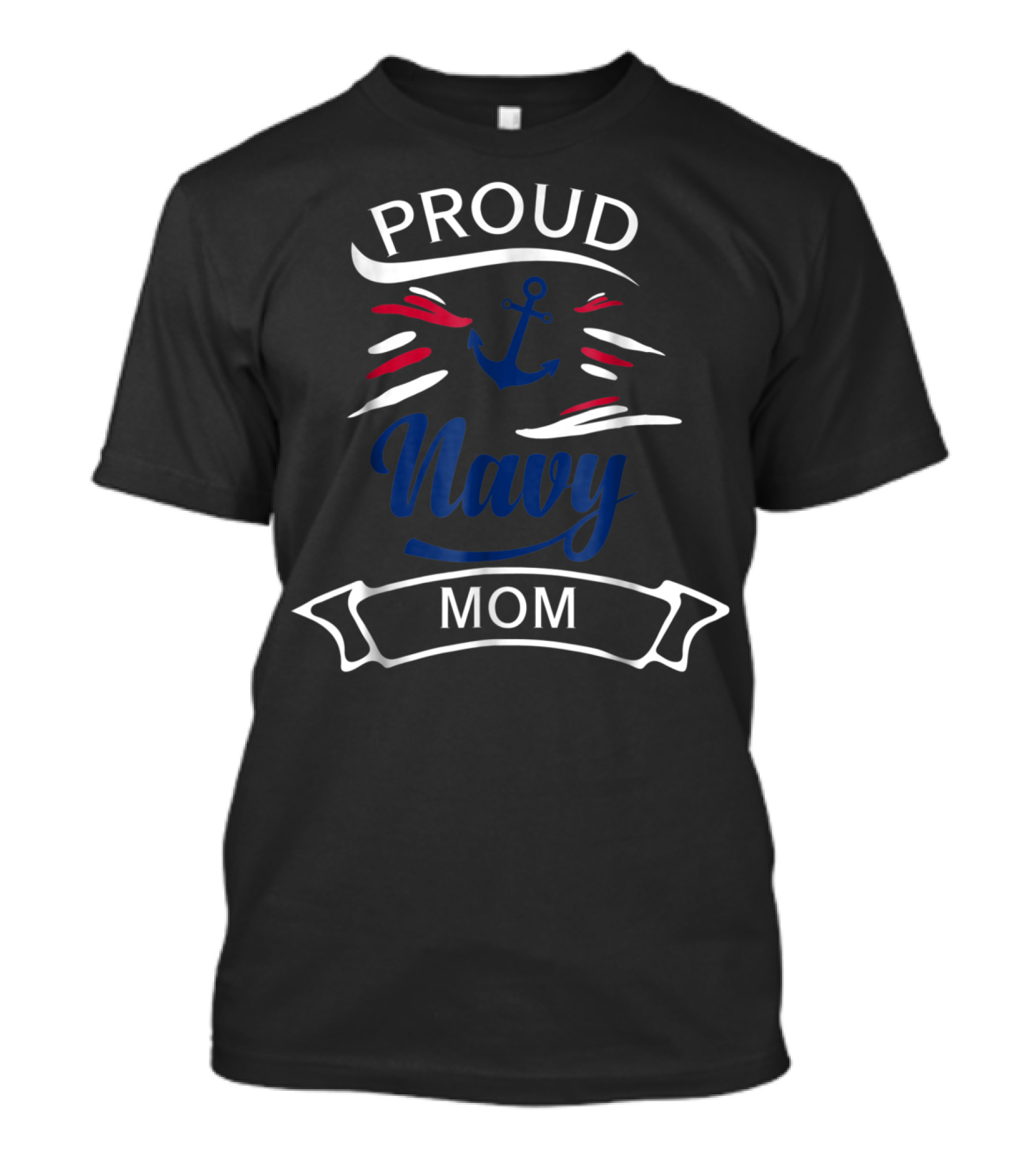 Proud Navy Mom Anchor T-Shirt