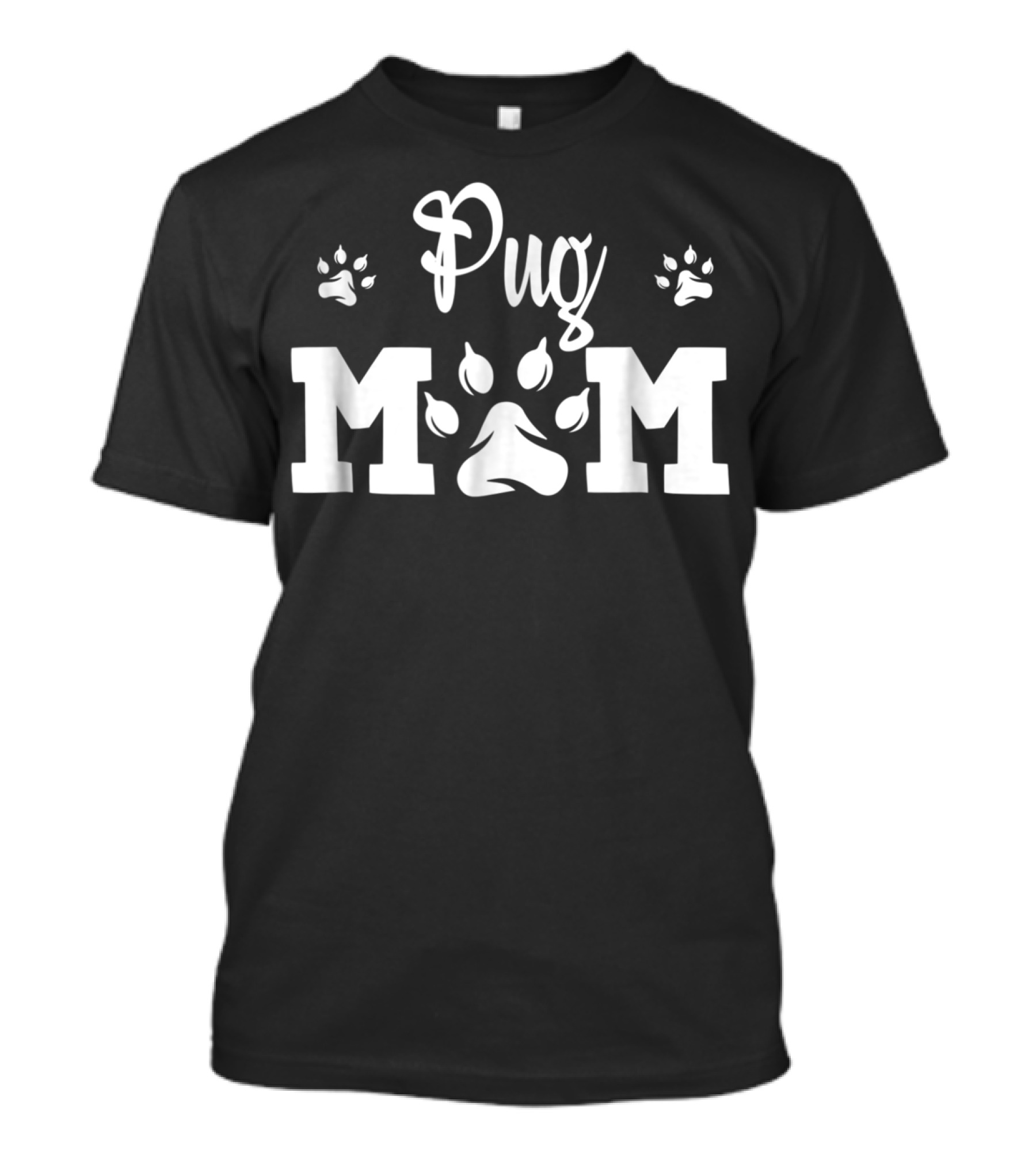 Pug Mom Paw Print Nose T-Shirt
