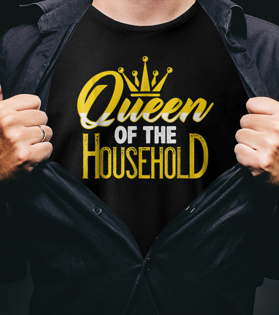 Queen Of The Household Funny Mom Life Soccer T-Shirt
