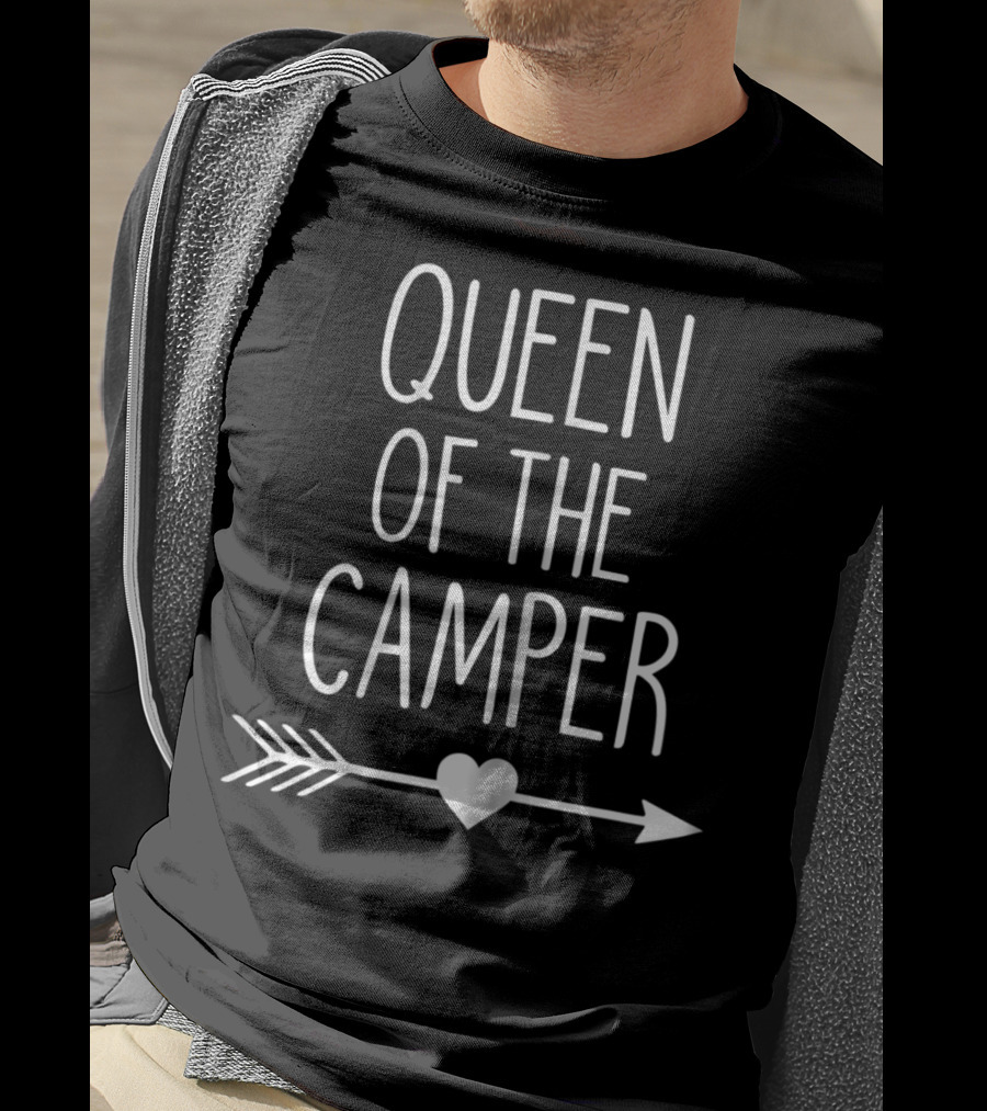 Queen Of The Camper Heart Arrow Camping Mom Fun T-Shirt