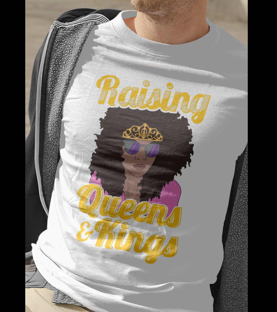 Raising Queens And Kings Afro Mama Tiara Sunglasses T-Shirt