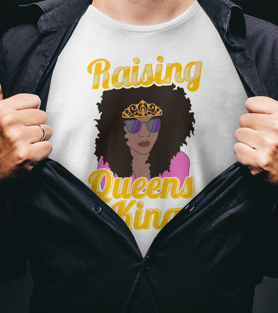 Raising Queens And Kings Afro Mama Tiara Sunglasses T-Shirt