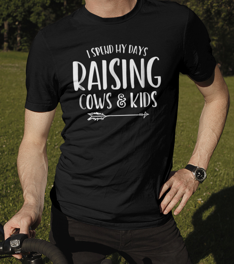 Raising Cows And Kids Ranch Mom Cattle Mother T-Shirt