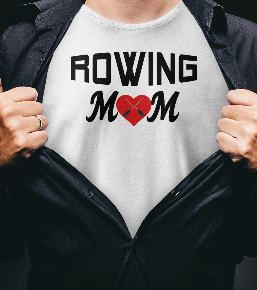 Rowing Mom Heart Oars T-Shirt